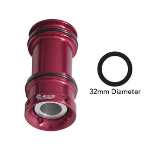 Adapter shown with diameter of 32mm depicted