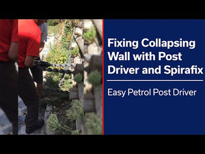 Fixing a collapsing wall using Spirafix Anchors  and the Easy Petrol Post Driver