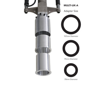 Studio image of the Easy Petrol Post Driver with the Multi Adapter UKA