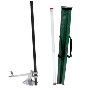 Studio image of the Easy Petrol Post Driver Soil Sampling Kit - sampling rod, specimen tube, foot jack and transport bag