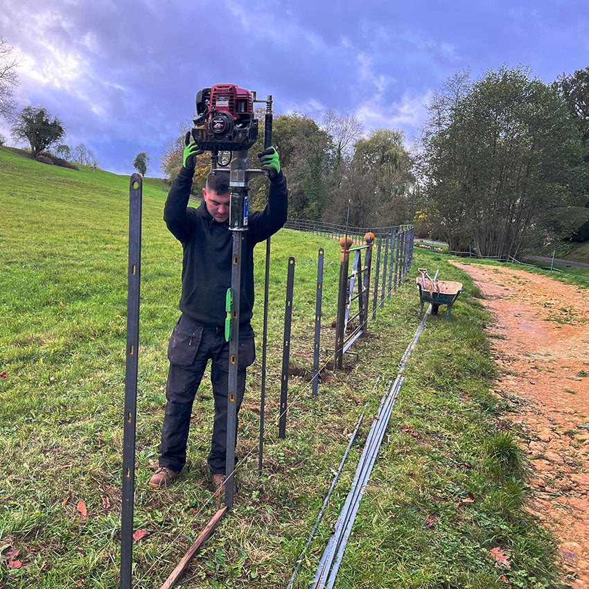 Driven Post Estate Fencing - Easy Petrol Post Driver