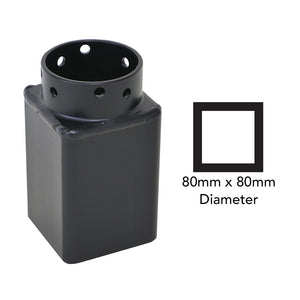 Vierkantadapter 80x80mm (3")