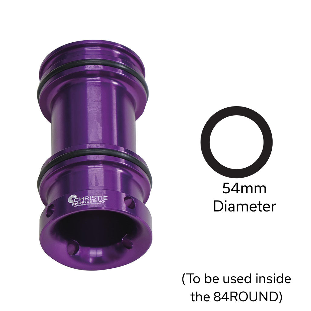 Adapter with instruction and diameter depicted