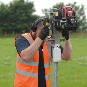 Clipex Beefy being installed using the Multi UKC adapter set on the Easy Post Driver