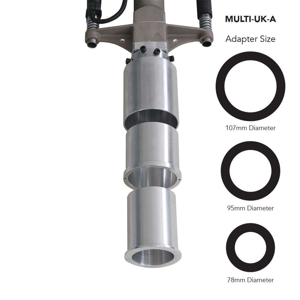 Studio image of the Easy Petrol Post Driver with the Multi Adapter UKA