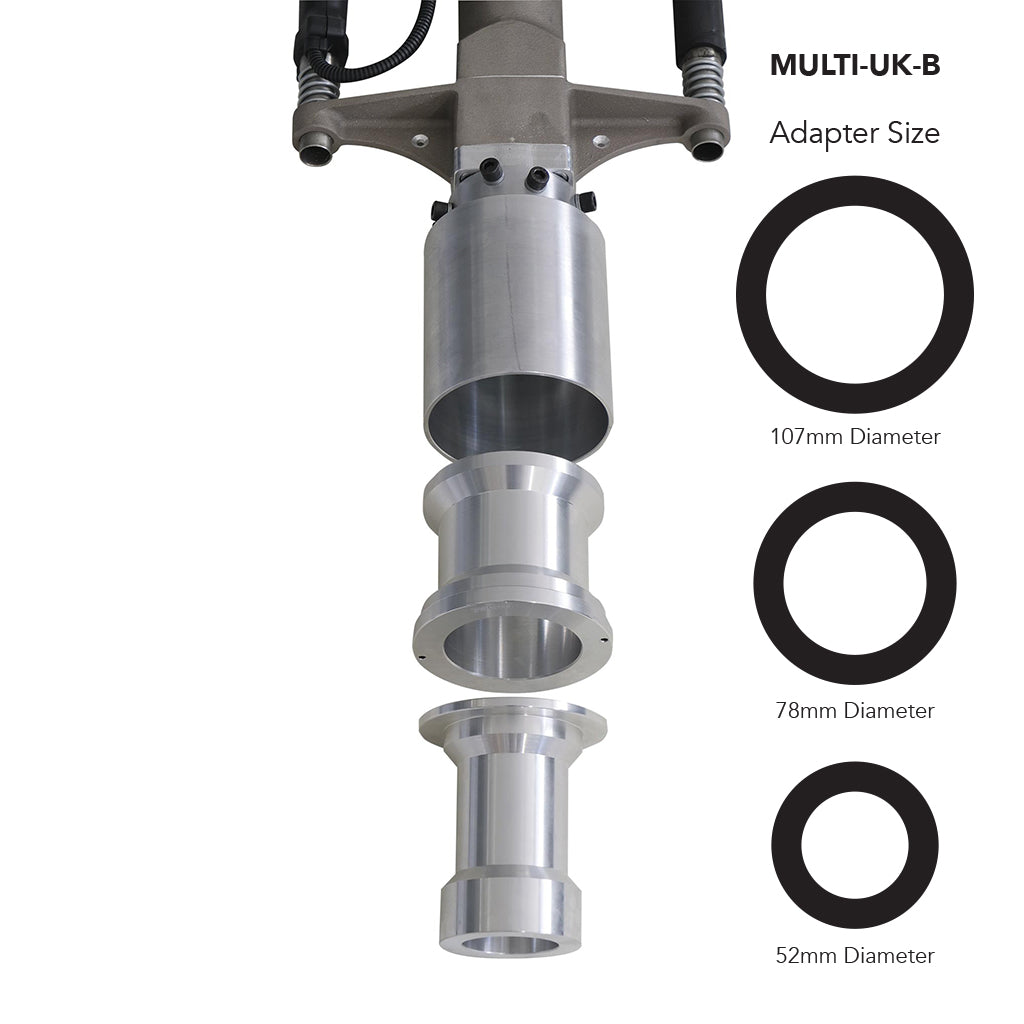Studio image of the Easy Petrol Post Driver with the Multi Adapter UKB